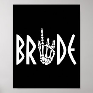 Groom Skeleton Gothic Wedding Verlobung Halloween Poster