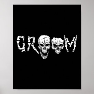 Groom - Skeleton-Skull-Halloween-Bachelor Poster