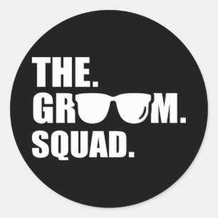 Groom Squad Bachelor-Party Runder Aufkleber
