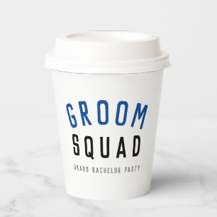 Groom Squad Moderner Bachelor Trauzeuge Stilvoll Pappbecher