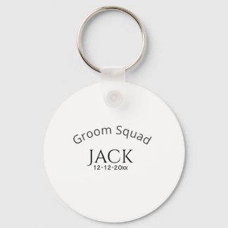 Groom squad name date year bold letter bachelorett schlüsselanhänger