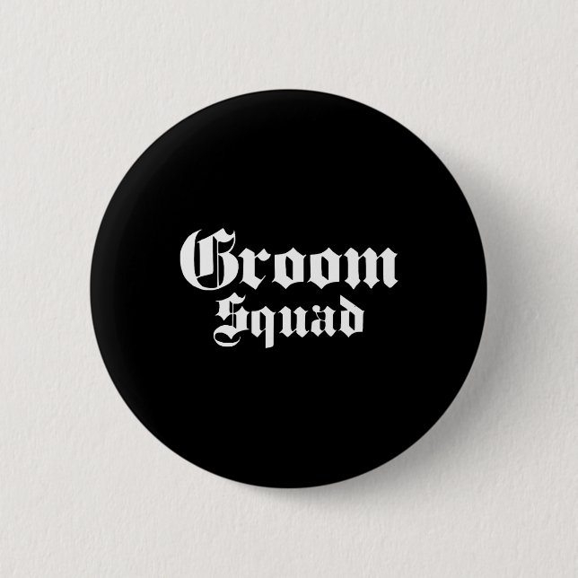 Groom Squad Old School - Bachelor Party - Hochzeit Button (Vorderseite)