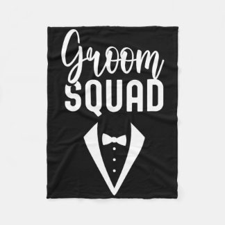 Groom Squad Redewendungen Party Hochzeit Bachelor Fleecedecke