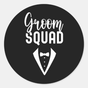 Groom Squad Redewendungen Party Wedding Bachelor 3 Runder Aufkleber