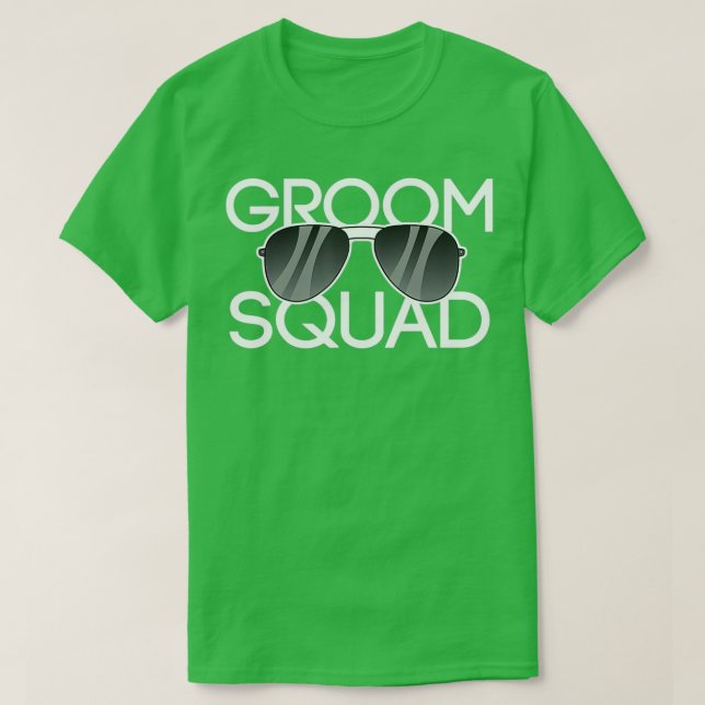 Groom Squad Sonnenbrille Hochzeitsfest 3 T-Shirt (Design vorne)