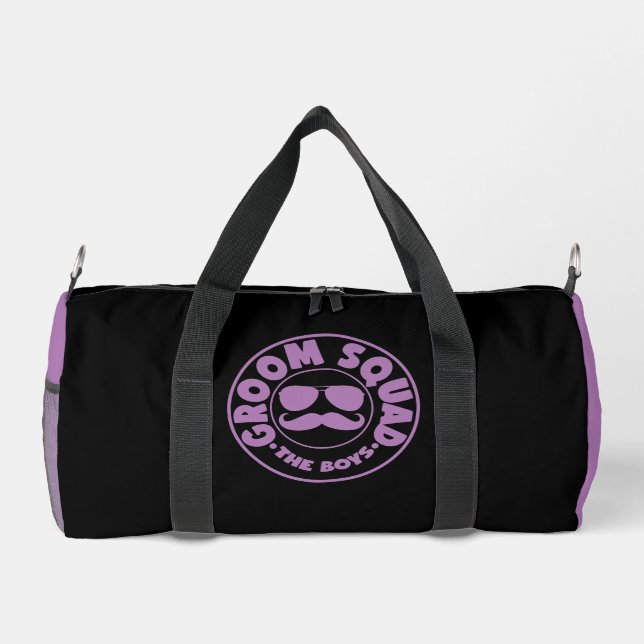GROOM SQUAD The Boys Lavender Black Duffle Bag (Rückseite)