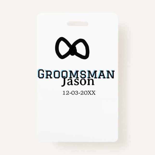 Groom Squad Trauzeuge Junggeselinnen-Abschied hinz Ausweis (Vorderseite)
