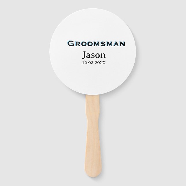 Groom Squad Trauzeuge Junggeselinnen-Abschied hinz Fächer (Vorderseite)