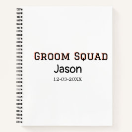 Groom Squad Trauzeuge Junggeselinnen-Abschied hinz Notizbuch