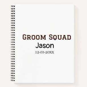 Groom Squad Trauzeuge Junggeselinnen-Abschied hinz Notizbuch