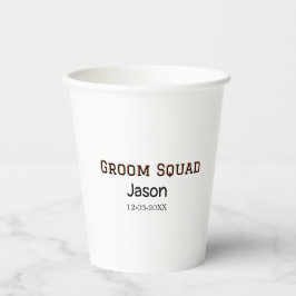 Groom Squad Trauzeuge Junggeselinnen-Abschied hinz Pappbecher