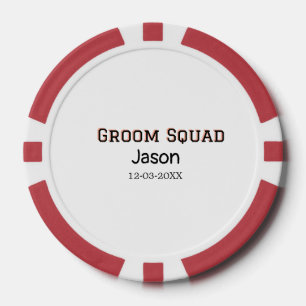 Groom Squad Trauzeuge Junggeselinnen-Abschied hinz Pokerchips