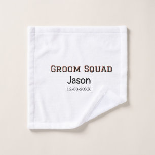 Groom Squad Trauzeuge Junggeselinnen-Abschied hinz Waschlappen