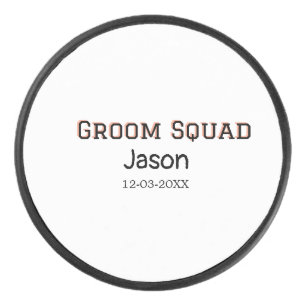 Groom Squad Trauzeuge Junggesellinnenabschied Name Eishockey Puck