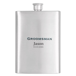 Groom Squad Trauzeuge Junggesellinnenabschied Name Flachmann
