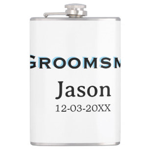 Groom Squad Trauzeuge Junggesellinnenabschied Name Flachmann