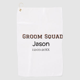 Groom Squad Trauzeuge Junggesellinnenabschied Name Golfhandtuch