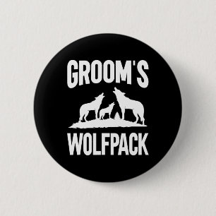 Groom Squad Wolfpack 2 Button