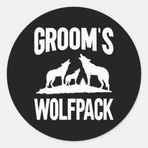 Groom Squad Wolfpack Runder Aufkleber
