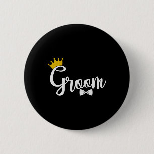 Groom Squat Bachelor Party Hochzeit Probe Dinne Button