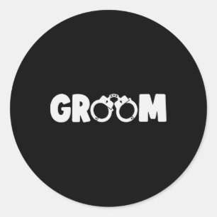 Groom Squat Bachelor Party Hochzeit Probe Dinne Runder Aufkleber