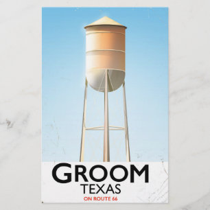 Groom Texas Route 66 Americana Reiseausdruck Briefpapier