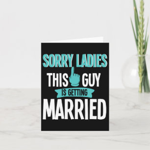 Groom to be Wedding Karte