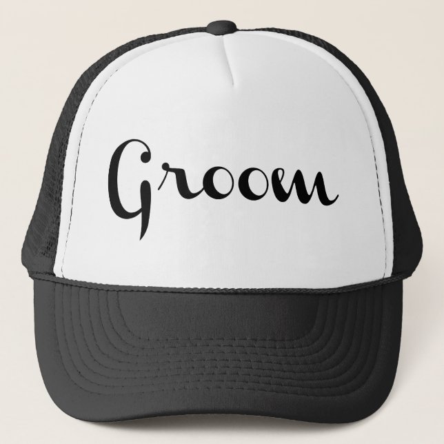 Groom Trucker Hat Black Truckerkappe (Vorderseite)