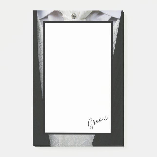 Groom Tuxedo Post-it Klebezettel (Vorderseite)
