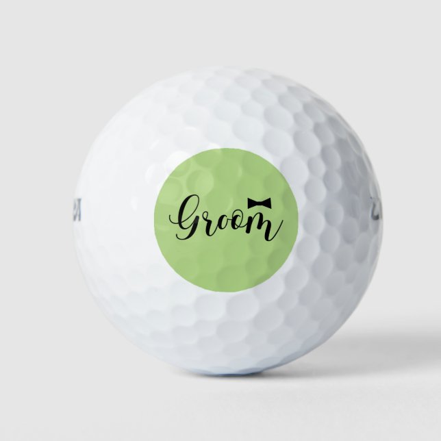 Groom-Wedding, Bachelor-Party-Krawatte Golfball (Vorderseite)