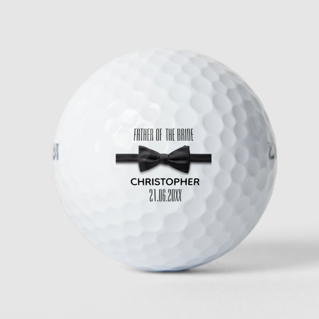 Groom Wedding Party Custom Vater der Braut Golfball (Vorderseite)