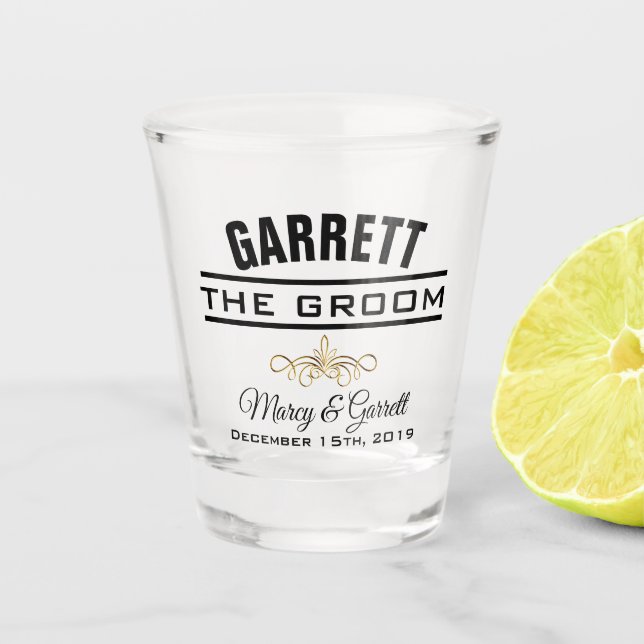 GROOM WEDING PARTY SHOT GLASS SCHNAPSGLAS (Vorderseite)