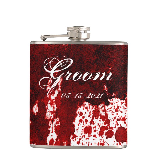 Groom Whiskey Flacon Splatter de sang Vampire Goth (Devant)