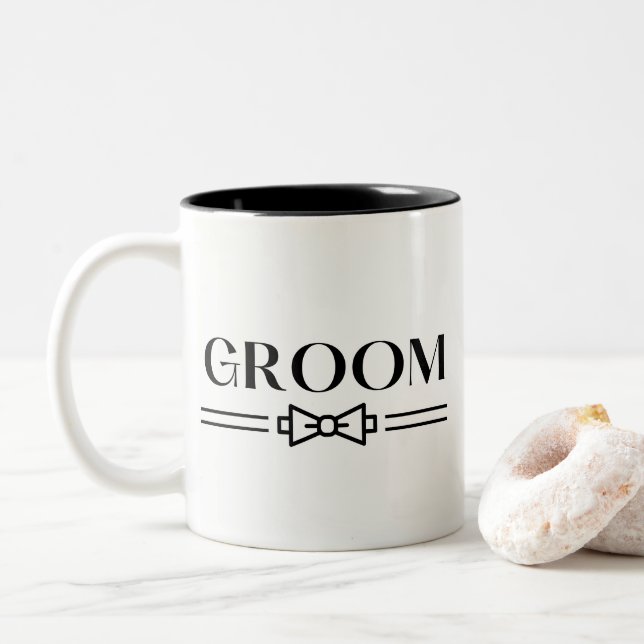 Groom Zweifarbige Tasse (Mit Donut)