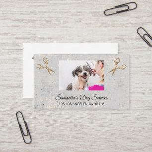 Groomer Cutting Hunde Hair Visitenkarte