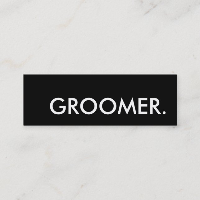 Groomer. LoyalitätsLochkarte Treuekarte (Vorderseite)