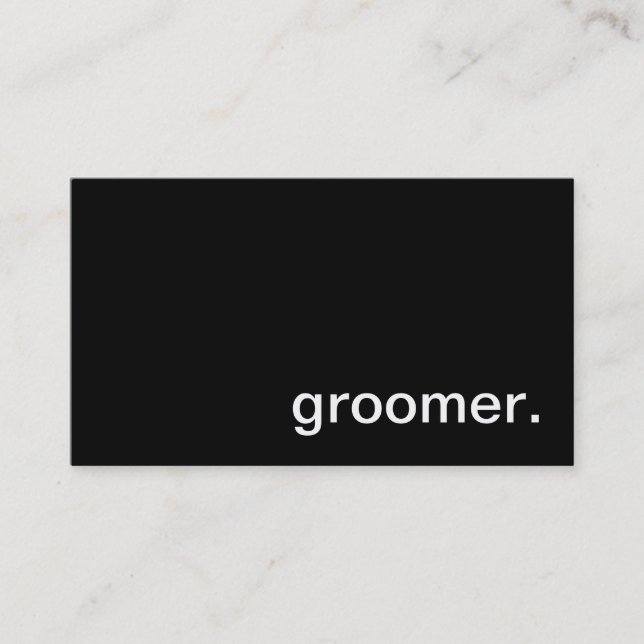 Groomer-Visitenkarte Visitenkarte (Vorderseite)
