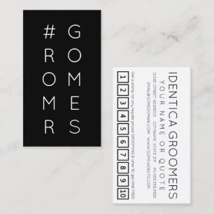 #GROOMERS Hashtag Loyalitätskarte Treuekarte