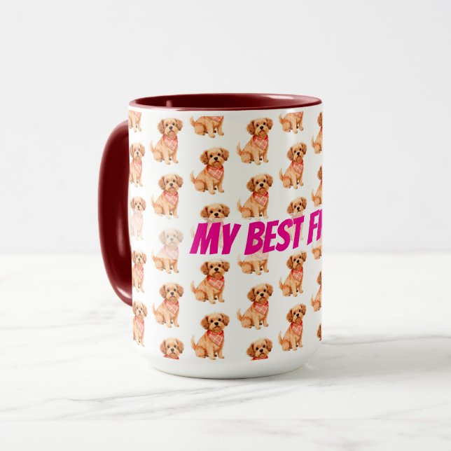 Grooming Pet Personalized Luxury Modern Collection Tasse (Vorderseite Links)