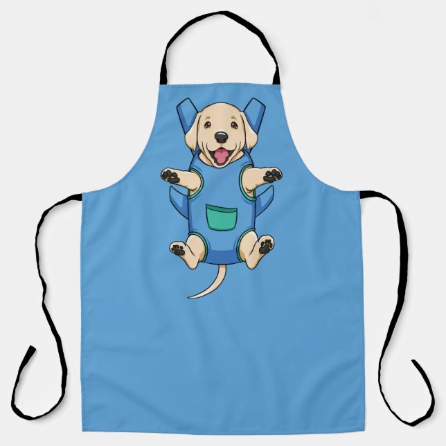 Grooming Schürze Front Dog Carrier Labrador in bla (Vorderseite)
