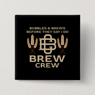 Grooms brauen Crew, die Knot-Bachelor-Partei binde Button