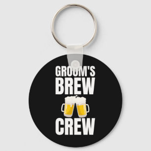 Groom's Brew Crew Funny Bachelor Party Bier Schlüsselanhänger