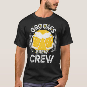 Grooms Brew Crew Funny Trauzeugen Bachelor Party S T-Shirt