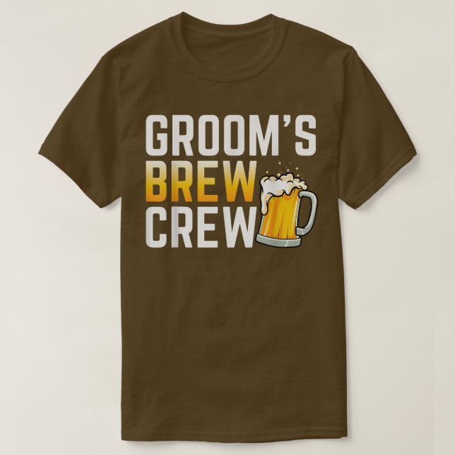 Grooms Brew Crew Hochzeit Trauzeugen Bierteam Bach T-Shirt (Design vorne)