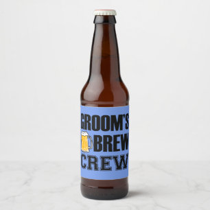 Groom's Brew Crew Trauzeugen Bierflaschenlabel Bierflaschenetikett