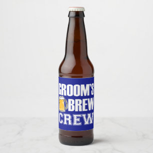 Groom's Brew Crew Trauzeugen Bierflaschenlabel Bierflaschenetikett