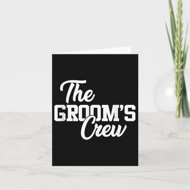 Grooms Crew Funny Wedding oder Bachelor Party Gi Karte (Vorderseite)