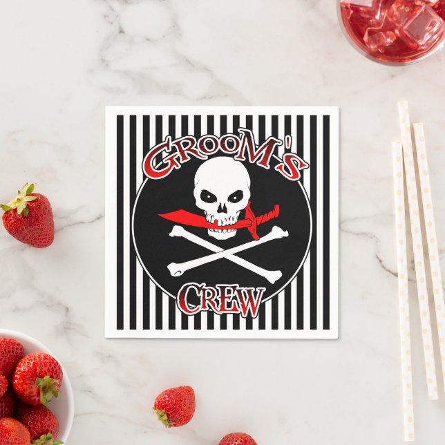 Groom's Crew Paper Napkins Serviette (Beispiel)