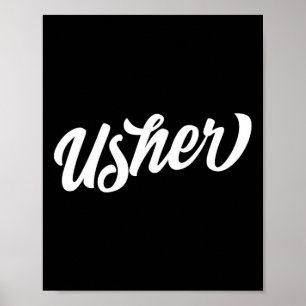 Grooms Crew Usher Bachelor für Groom Poster