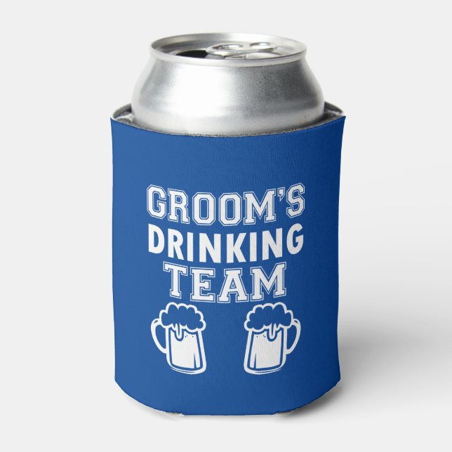 Groom's Drinking Team lustige Trauzeuge Bachelor p Dosenkühler (Kanne Vorderseite)